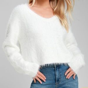 lulus white sweater